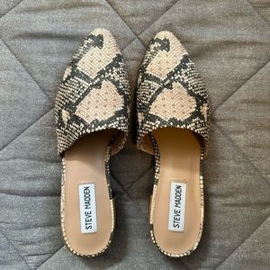 Studded Steve Madden Snakeskin Mules